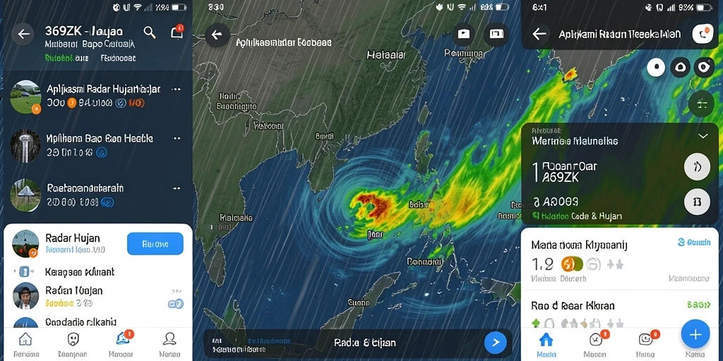 Tampilan antarmuka utama aplikasi Radar Hujan 369ZK.