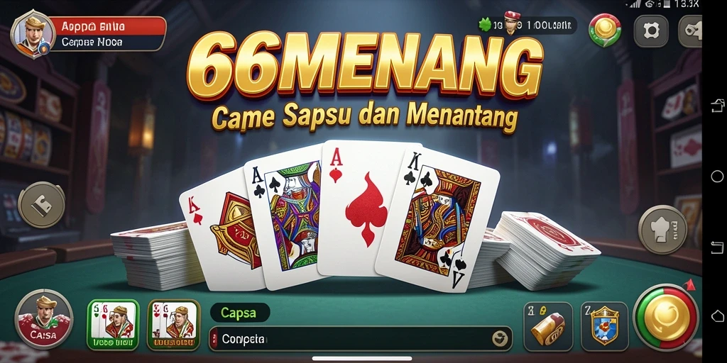 Tampilan antarmuka pengguna 66MENANG yang menarik dan intuitif.