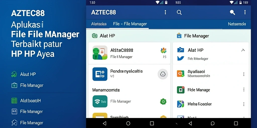Antarmuka AZTEC88 yang sederhana dan fungsional untuk pengelolaan file.