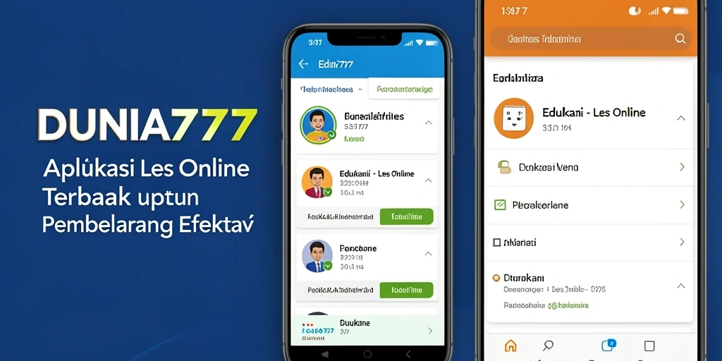Tampilan antarmuka DUNIA777 yang intuitif untuk Les Online.