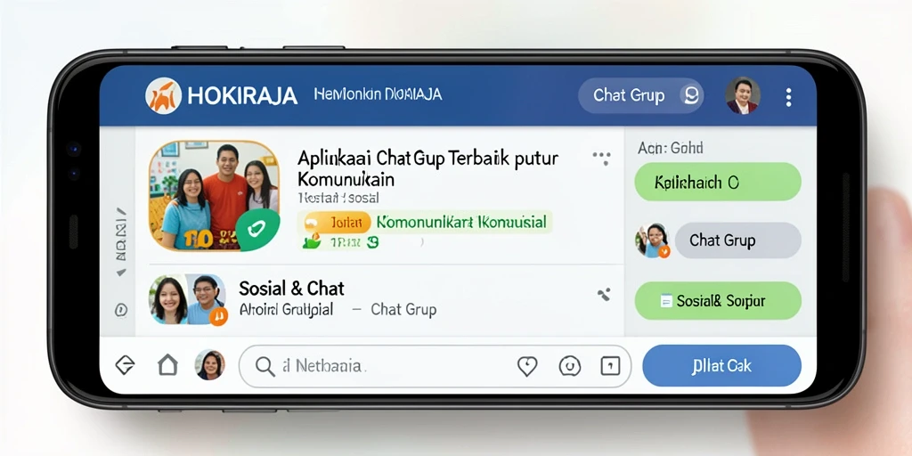 Antarmuka HOKIRAJA yang sederhana untuk Chat Grup.