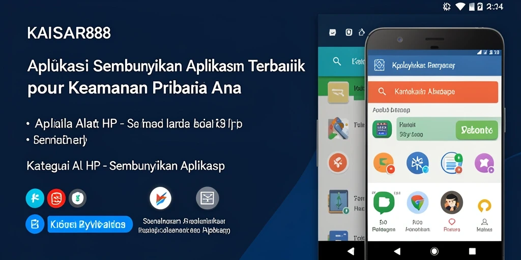 Tampilan utama KAISAR888 yang intuitif untuk menyembunyikan aplikasi.