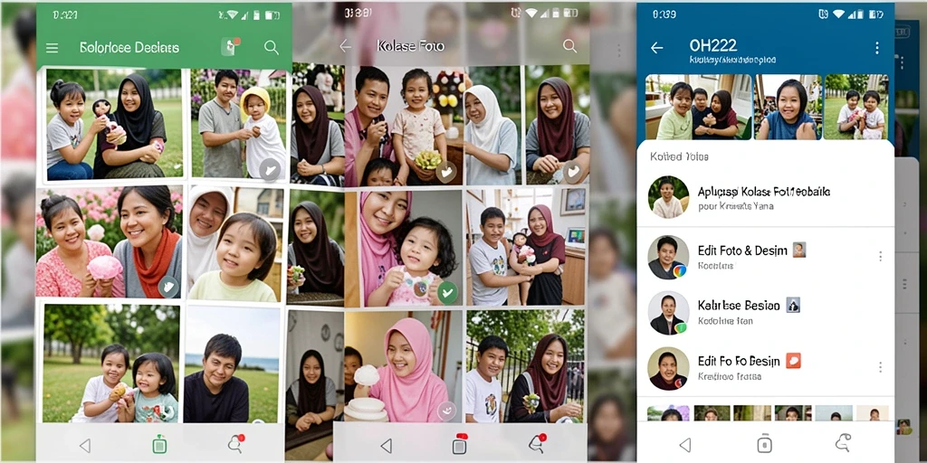 Tampilan antarmuka kolase foto yang menarik dan mudah digunakan.