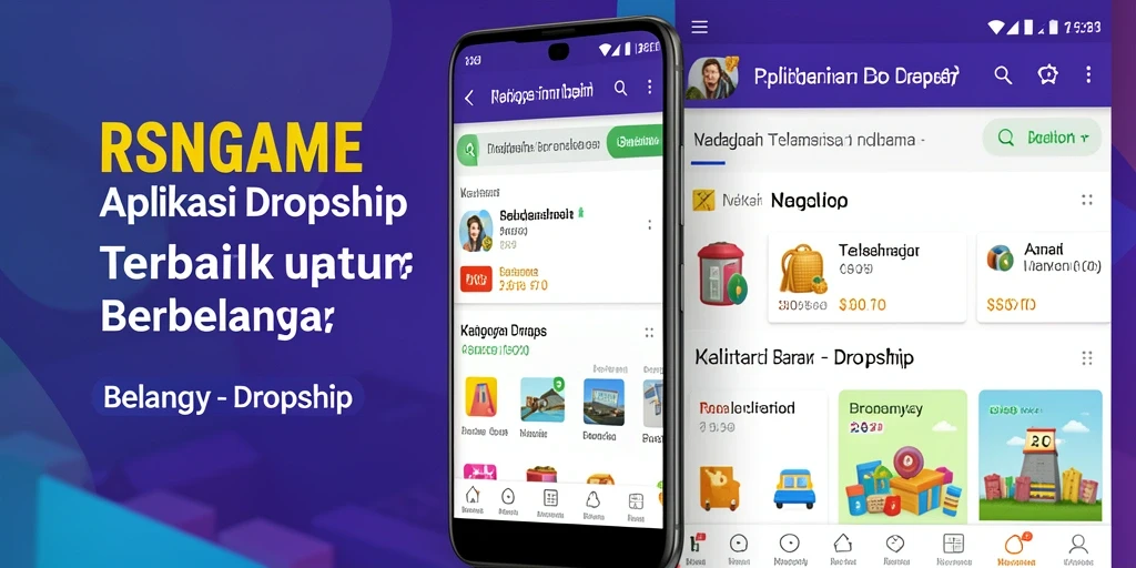 Antarmuka pengguna RSNGAME untuk berbelanja Dropship yang mudah digunakan.