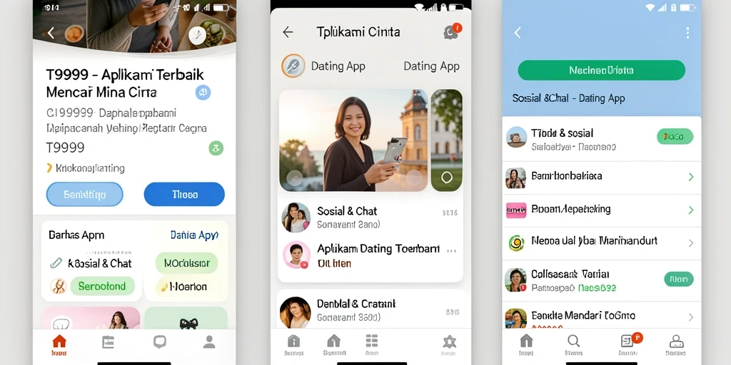Tampilan antarmuka pengguna T9999 yang modern dan menarik.