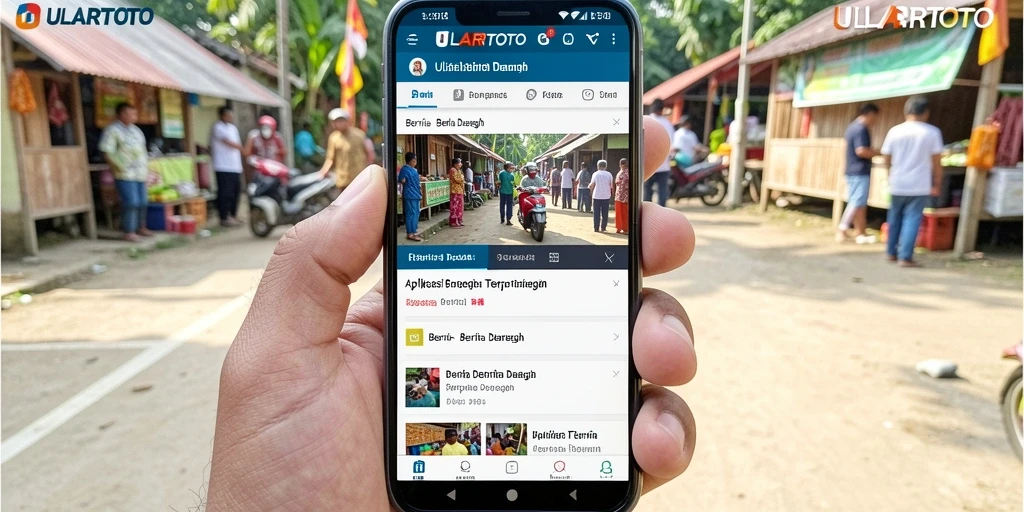 Tampilan antarmuka ULARTOTO dengan berita daerah yang terkini.